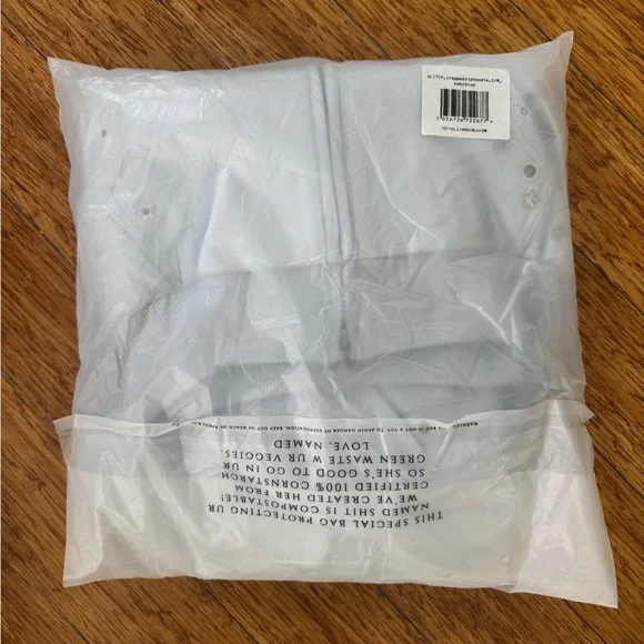 Glitch Eyelet Crop Zip Hoodie - Baby Blue - Picture 5 of 5